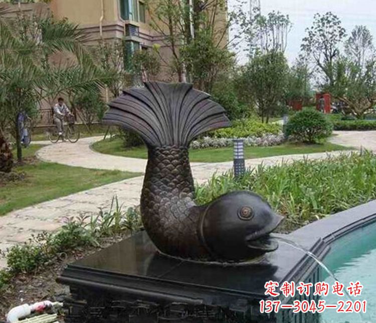 聊城鱼喷泉铜雕