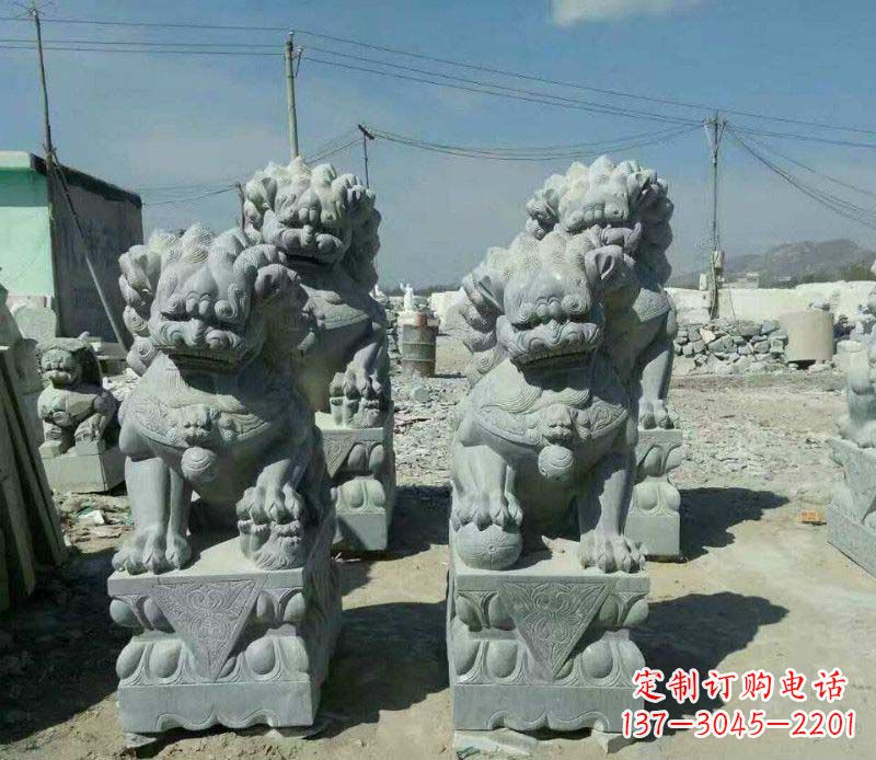 聊城园林仿古狮子景观石雕