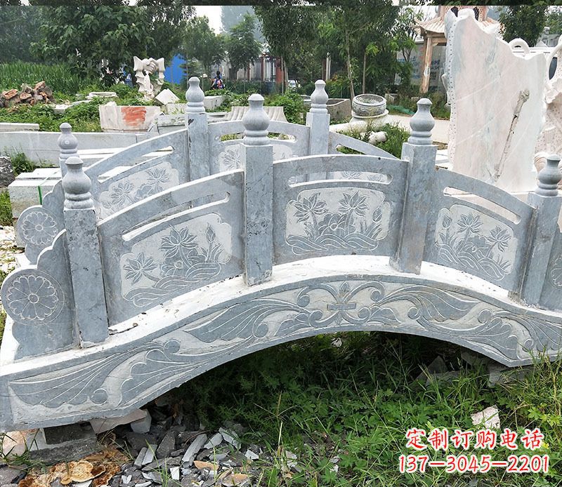 聊城园林仿古石拱桥景观石雕 (3)
