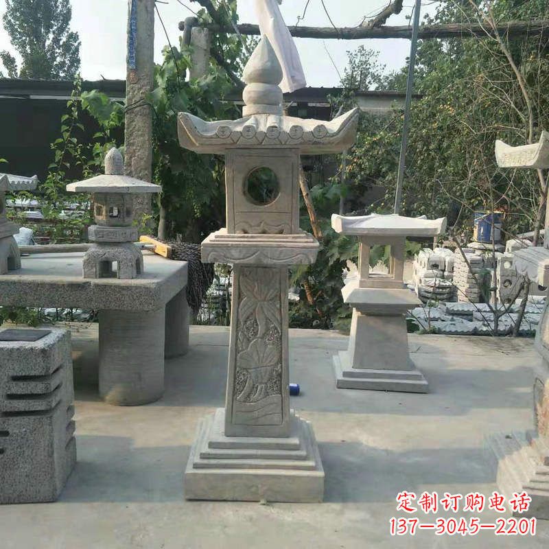 聊城园林仿古做旧中式石灯