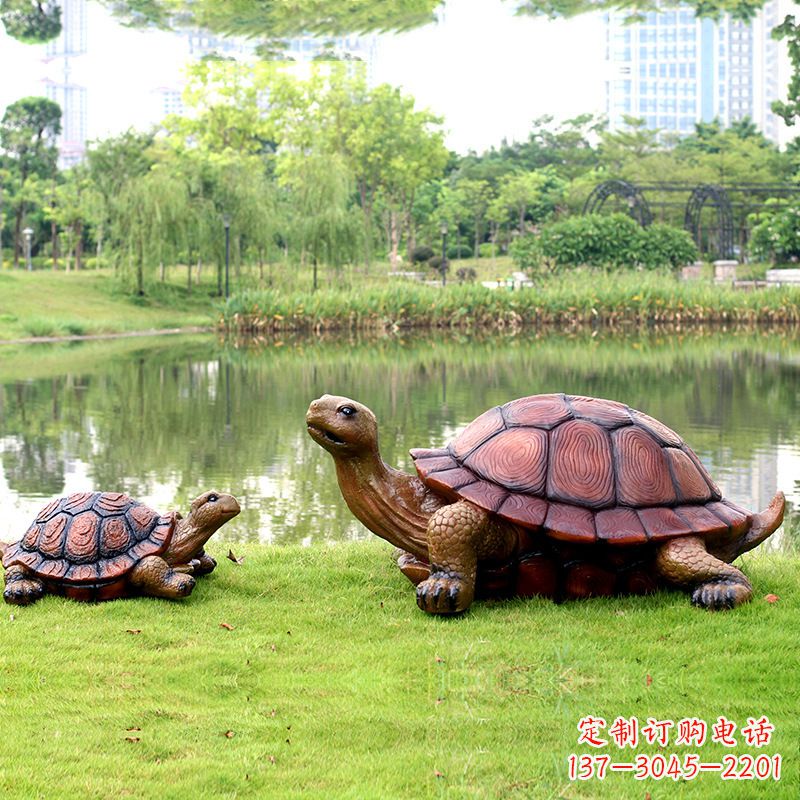 聊城园林仿真乌龟玻璃钢池塘湖泊水景雕塑摆件