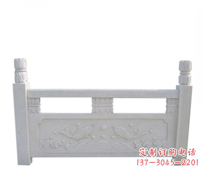 聊城园林汉白玉石浮雕栏板