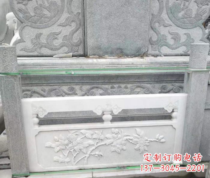 聊城园林汉白玉石浮雕栏板 (3)