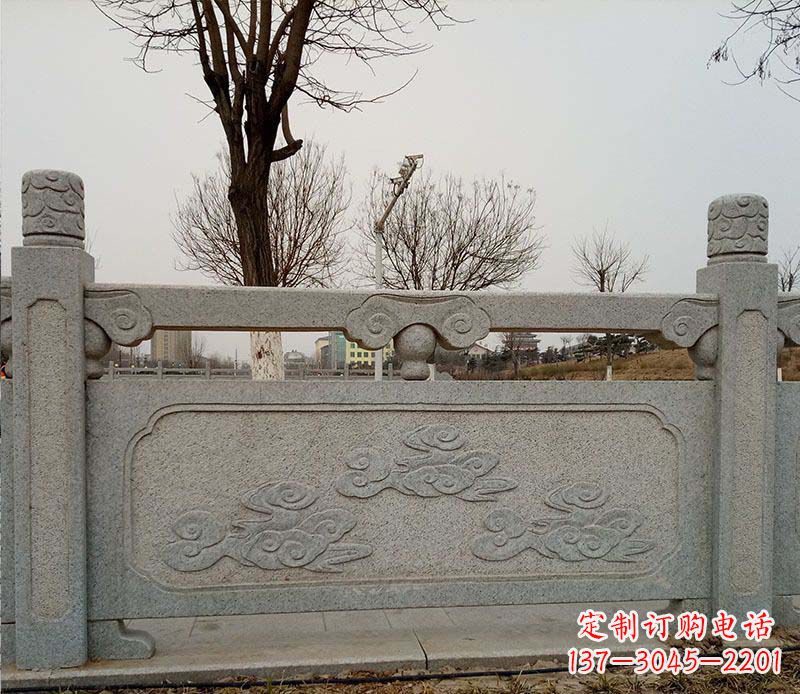 聊城园林护城河石栏板景观石雕