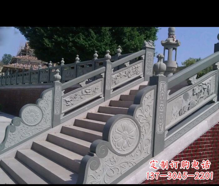聊城园林景观大理石栏板雕塑 (4)