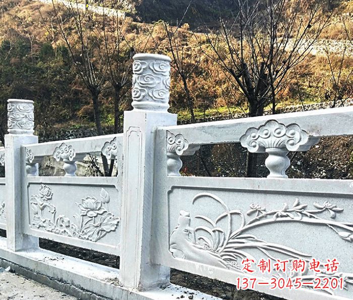 聊城园林景观大理石栏板石雕 (7)