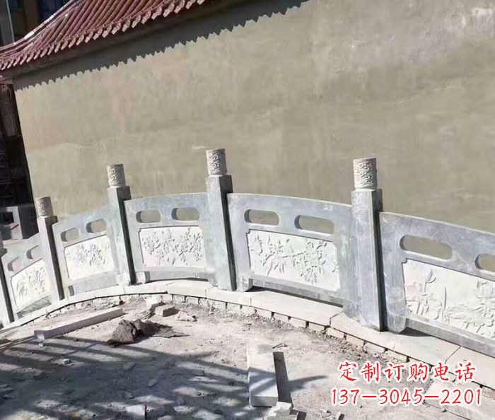 聊城园林景观大理石桥栏板石雕 (5)