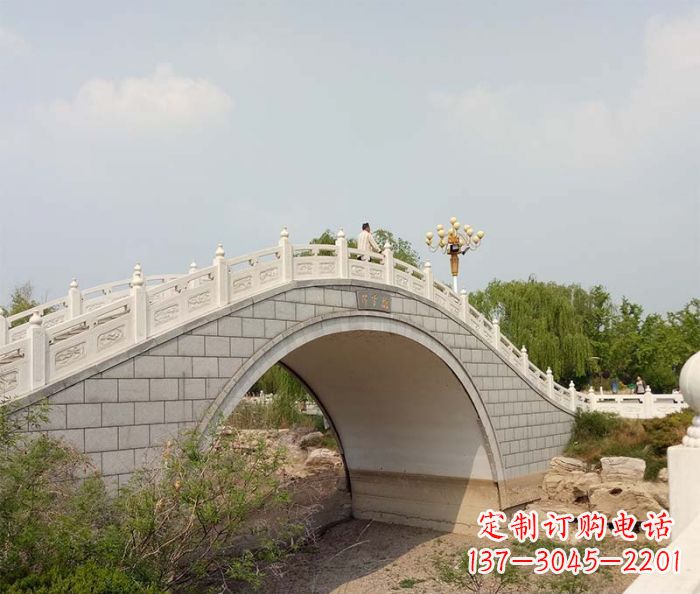 聊城园林景观大理石桥栏板石雕 (6)