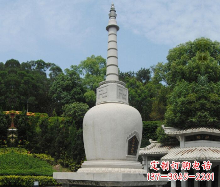 聊城园林景观大理石舍利塔石雕