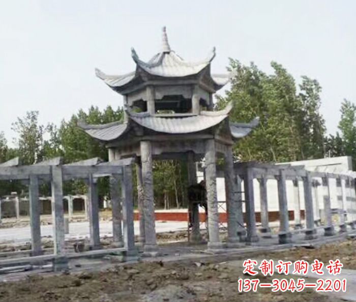 聊城园林景观多层凉亭石雕 (2)