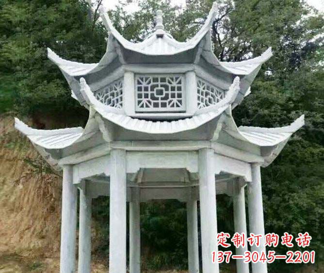 聊城园林景观多层凉亭石雕
