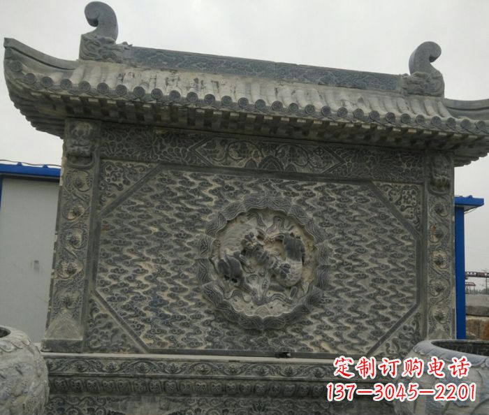 聊城园林景观仿古石雕影壁