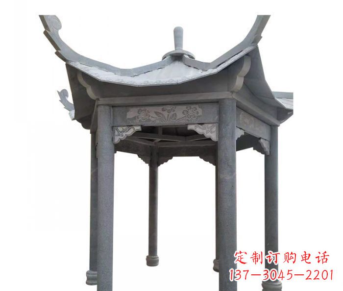 聊城园林景观仿古石雕凉亭 (3)
