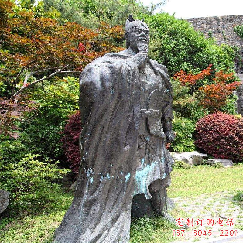 聊城园林历史人物明太祖朱元璋雕塑