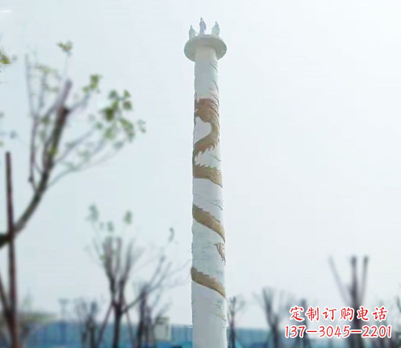 聊城园林龙柱景观不锈钢