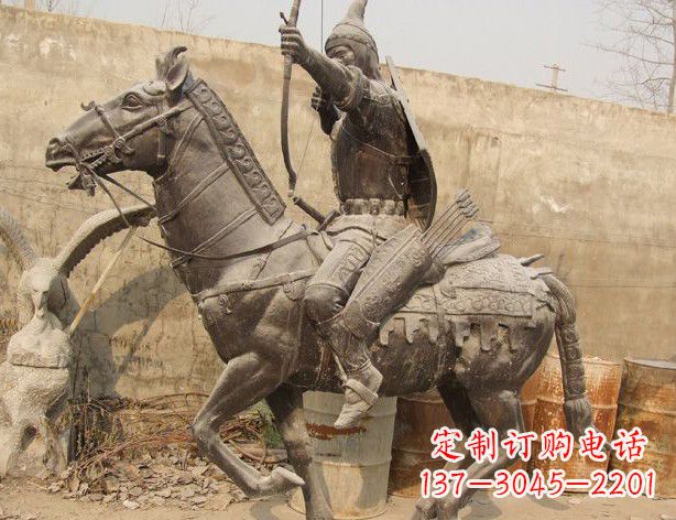 聊城战马与射箭的士兵