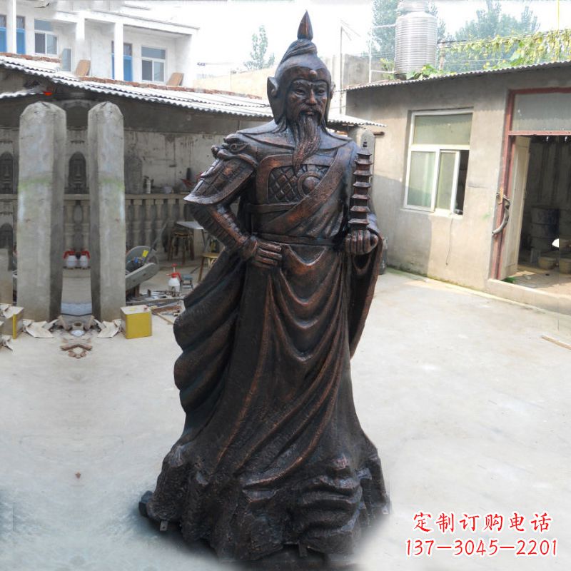 聊城战神托塔天王李靖铸铜雕塑