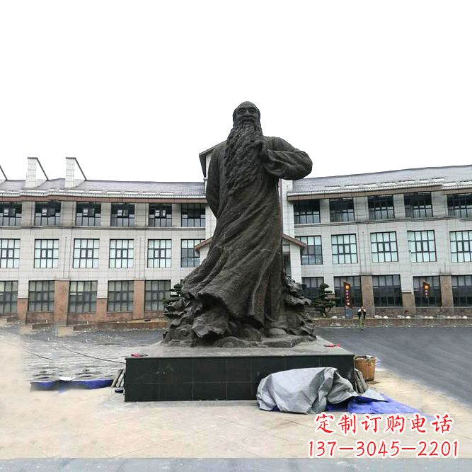 聊城张大千铜雕塑像-景区广场名人雕塑