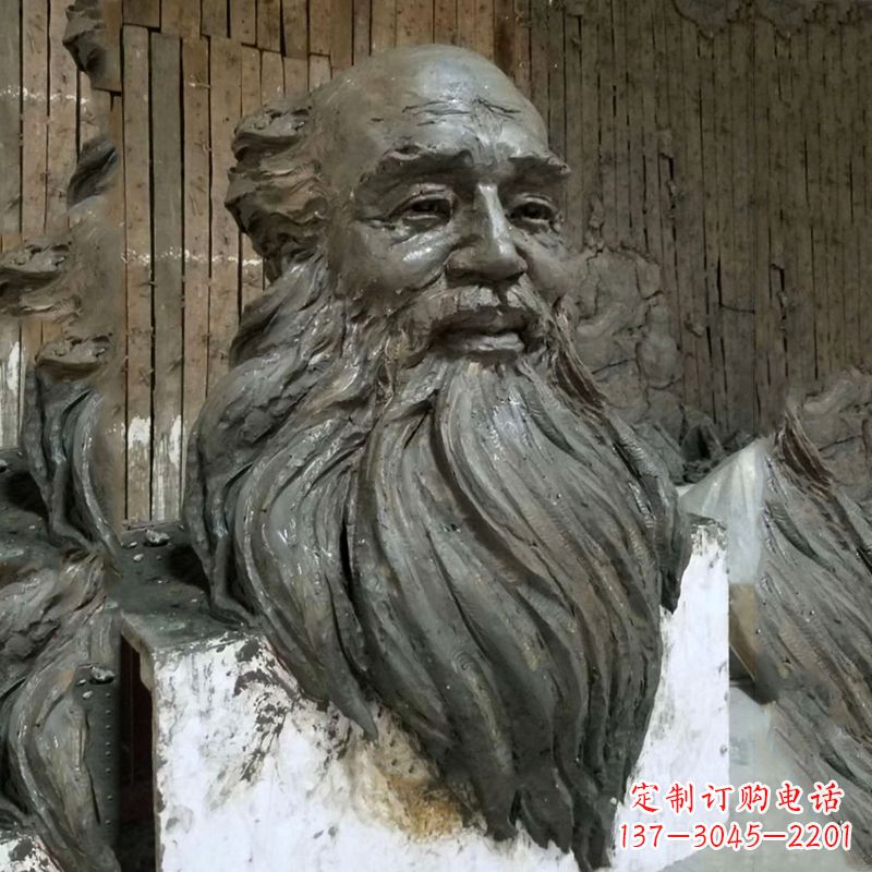 聊城张大千头像雕塑泥稿