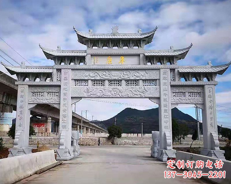 聊城张掖石雕牌坊雕刻