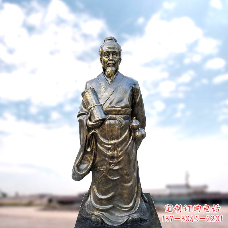 聊城张仲景仿铜雕像