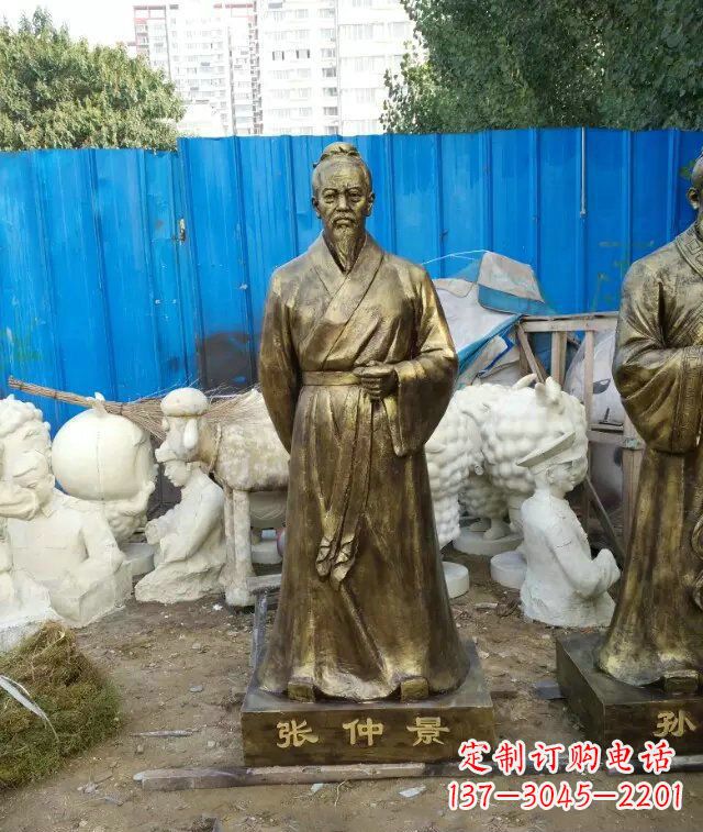 聊城张仲景古代医学名人铜雕