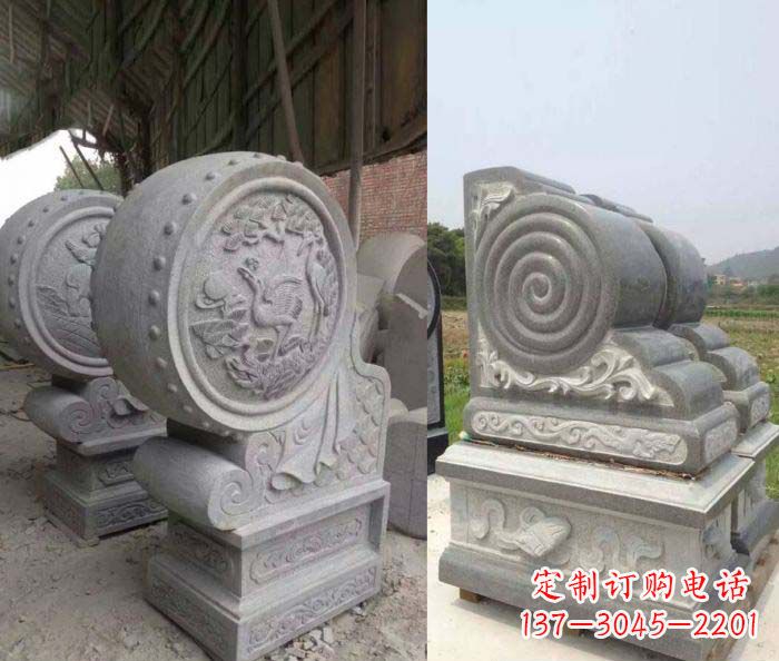 聊城招财抱鼓石大理石门墩