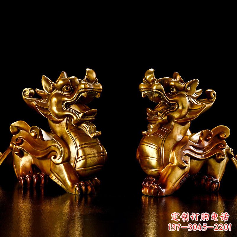 聊城招财黄铜貔貅雕塑摆件