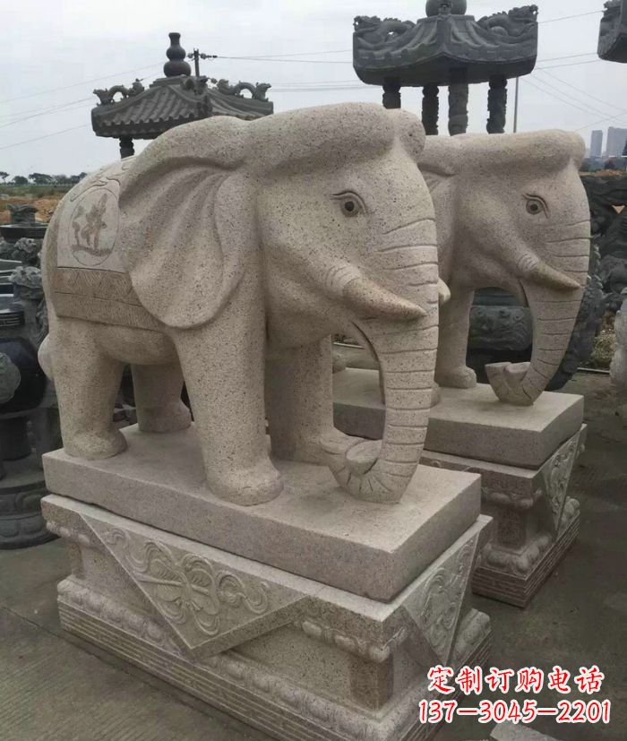 聊城招财进宝大理石大象石雕