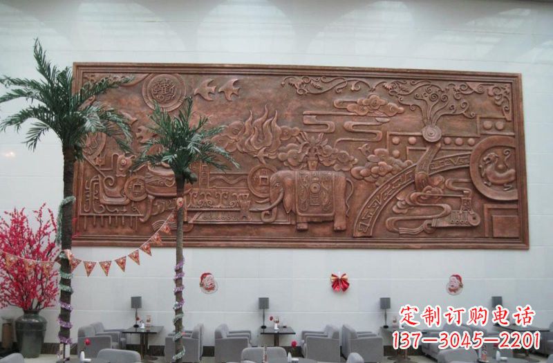 聊城招财进宝大象铜浮雕