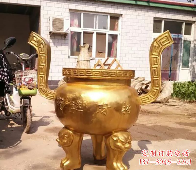 聊城招财进宝香炉铜雕