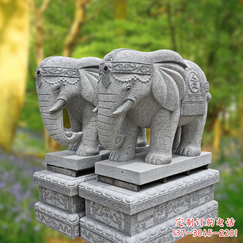 聊城招财纳福石雕大象