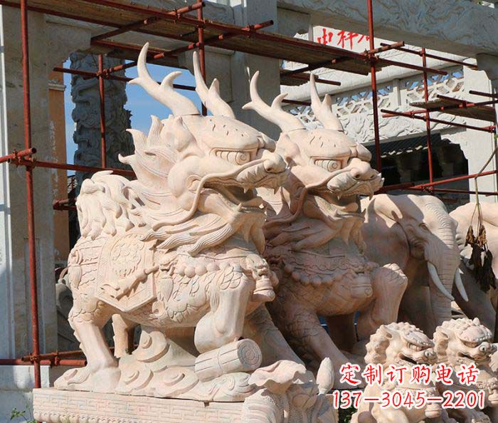 聊城招财瑞兽麒麟石雕
