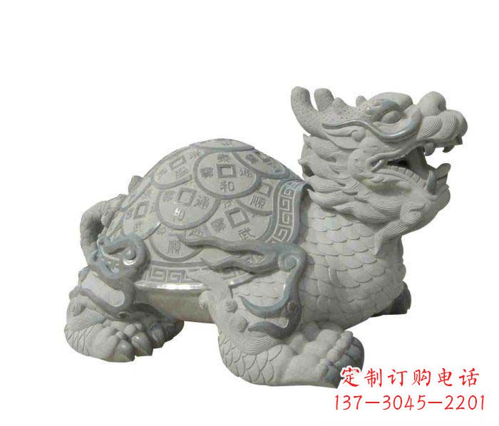 聊城招财神兽大理石龙龟石雕