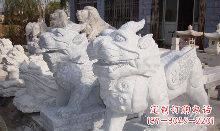 聊城招财神兽大理石貔貅石雕