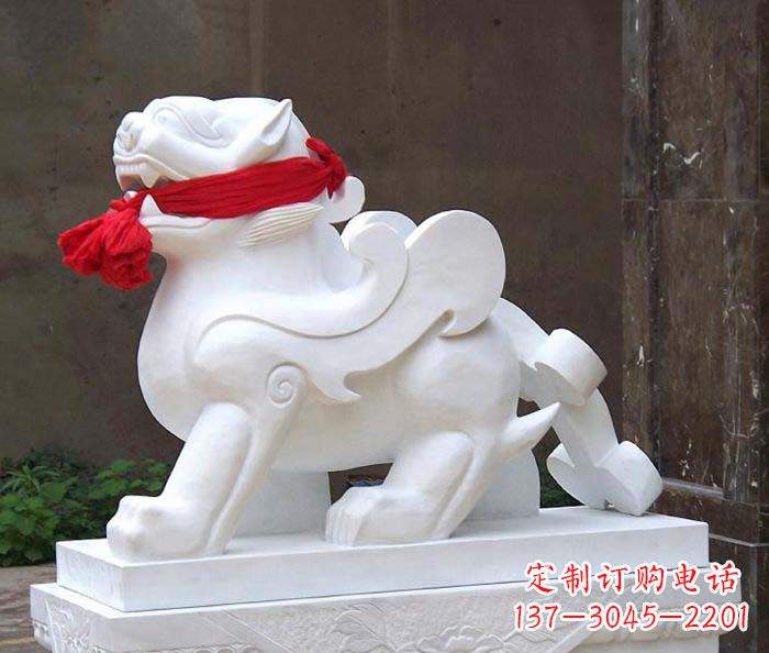 聊城招财神兽汉白玉貔貅石雕