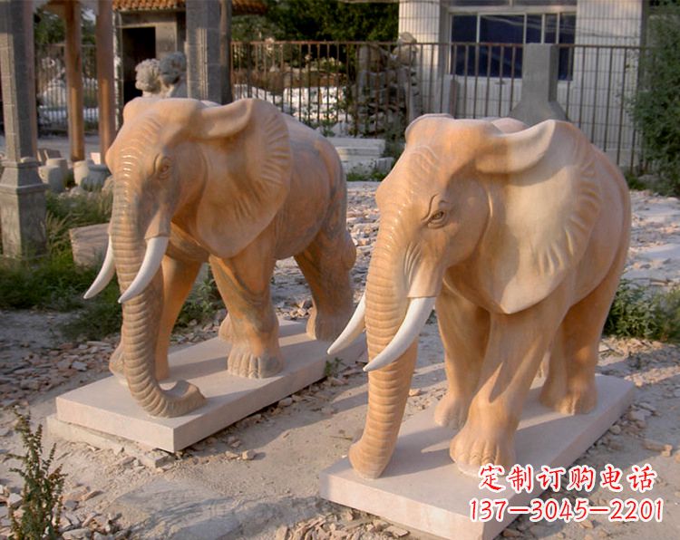 聊城招财石雕大象