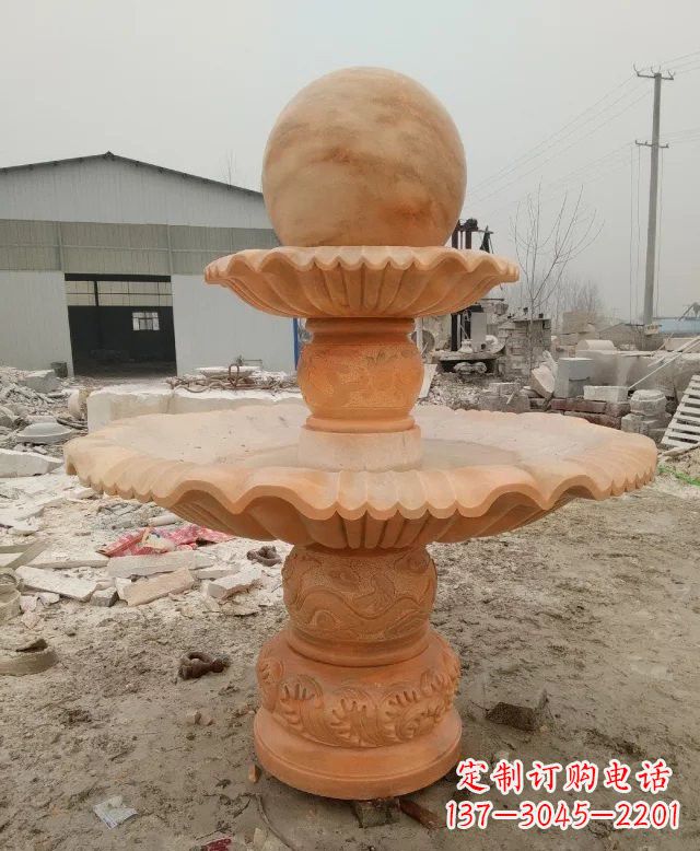 聊城招财双层风水球石雕