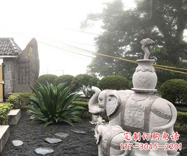 聊城招财驮宝大象石雕