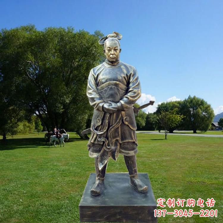 聊城中国汉初三杰之韩信仿铜雕像