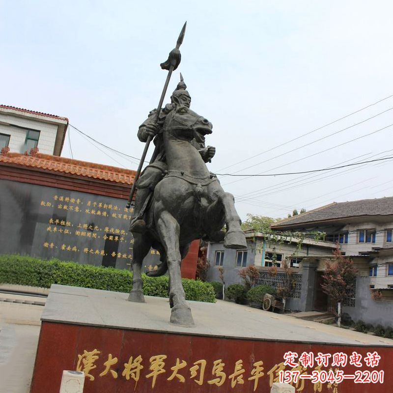 聊城中国历史名人汉朝著名将领民族英雄卫青铜雕塑像