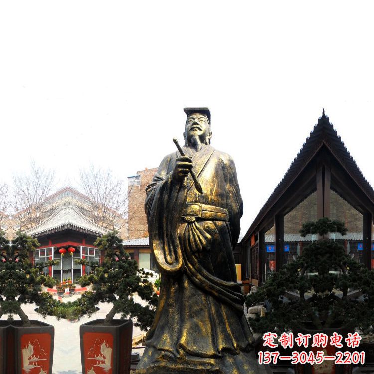 聊城中国历史文化名人书圣王羲之雕塑