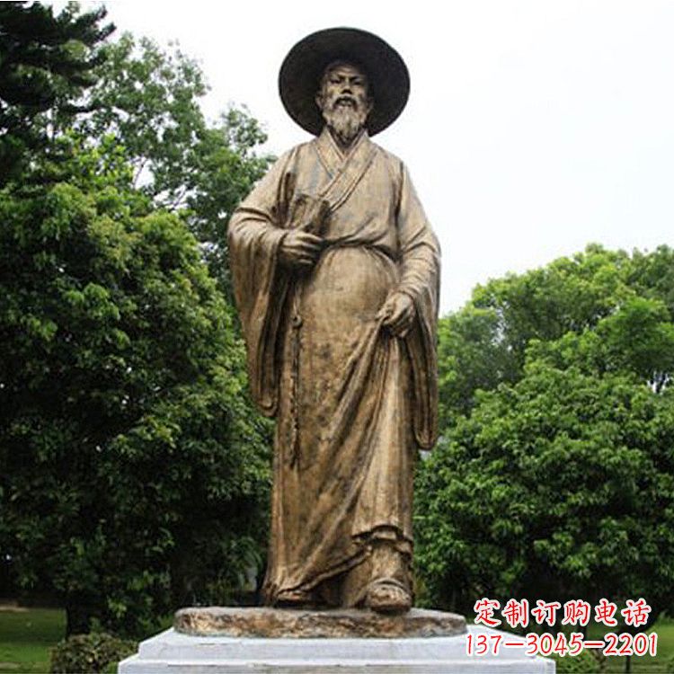 聊城中国历史文化名人北宋文学家苏轼苏东坡铜雕像