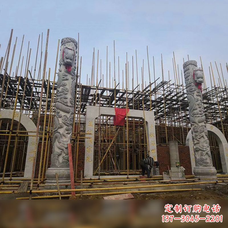 聊城中国龙柱石雕