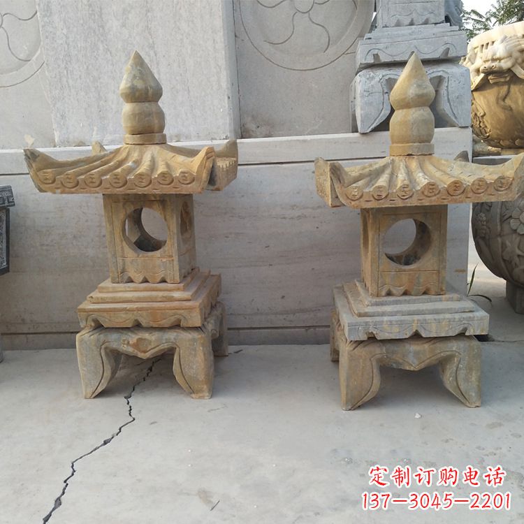 聊城中式仿古低墩石灯笼