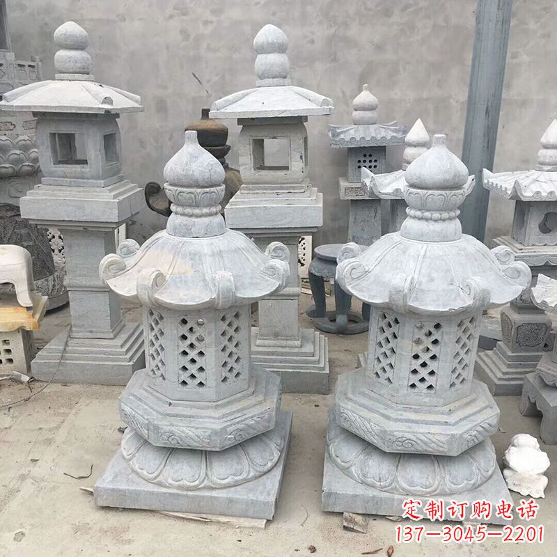 聊城中式低墩石雕灯笼