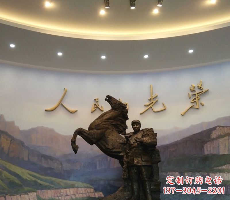 聊城朱德人物景观铜雕