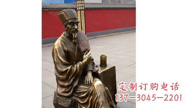 聊城诸葛亮古代名人铜雕