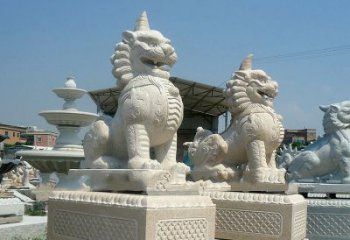 聊城獬豸 石雕 独角兽-法院大门神兽雕塑