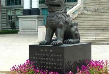 聊城獬豸铜雕塑-法院门前神兽动物雕塑摆件